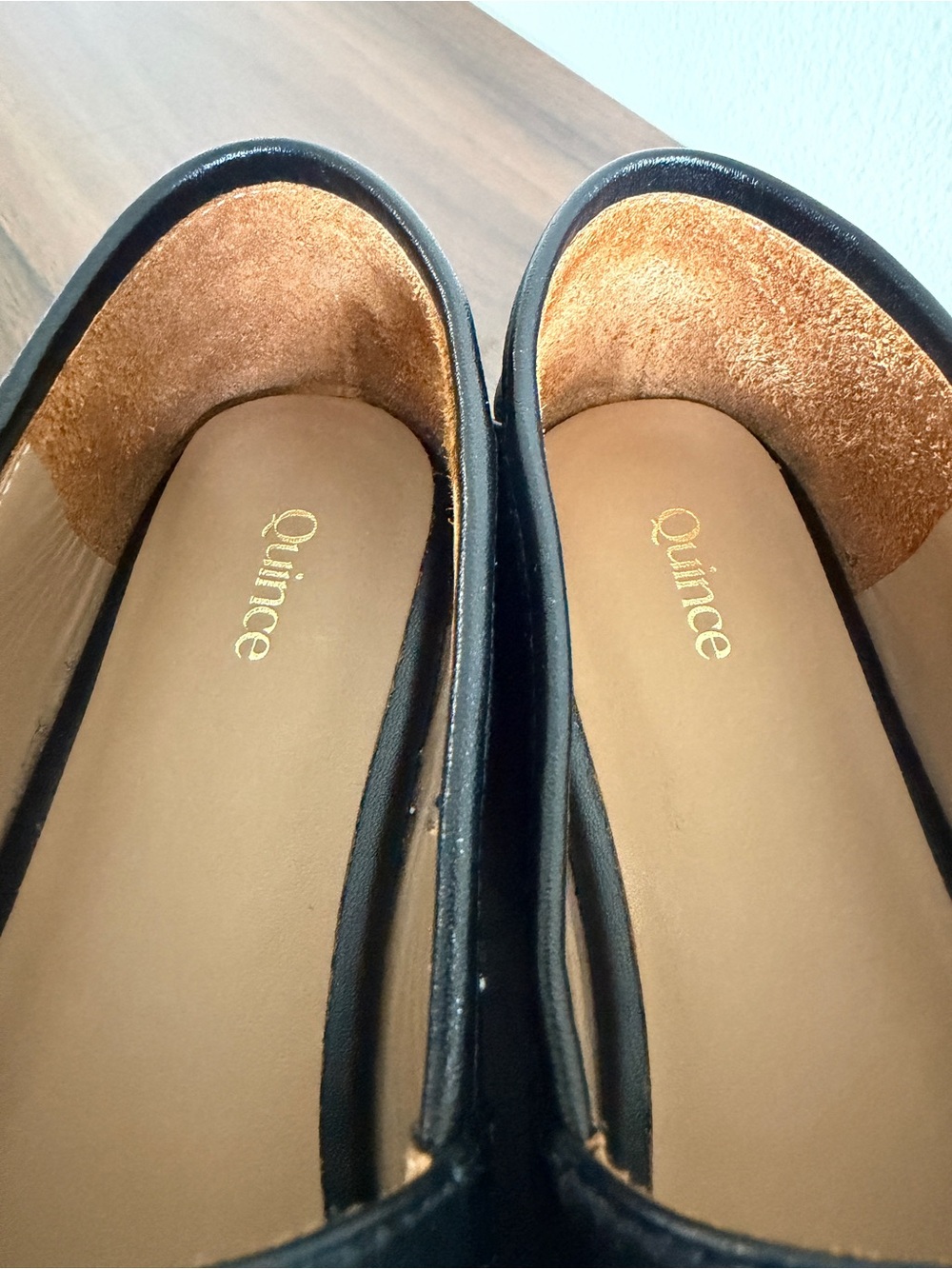 Quince Italian Leather Horsebit Loafers Black Gold Hardware Women’s Size 7 - Picture 13 of 14